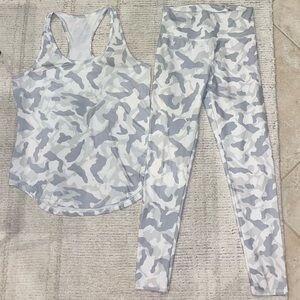 Marika camouflage legging and tank athletic set